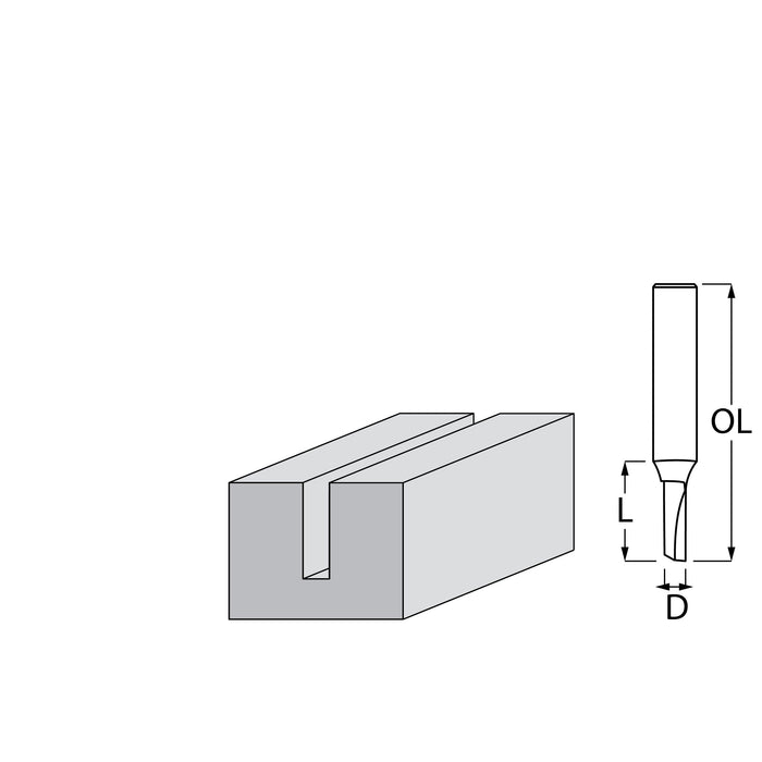 Straight Bit 1 Flute 4x13x51mm Makita D-47385 Pribor MAKITA D-47385 Madras doo Beograd