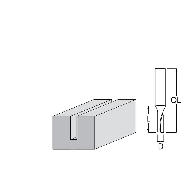 Straight Bit 1 Flute 5x13x48mm Makita D-47391 Pribor MAKITA D-47391 Madras doo Beograd