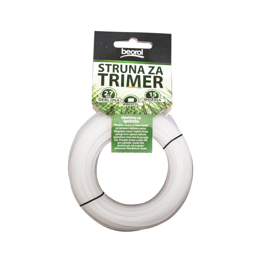 Struna za trimer kvadratna 2.7mm x 15m (STK2715) Struna za trimere BEOROL STK2715 Madras doo Beograd