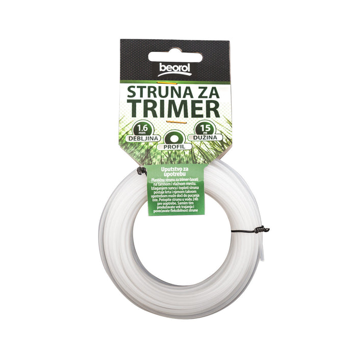 Struna za trimer okrugla ø1.6mm x 15m (STO1615) Struna za trimere BEOROL STO1615 Madras doo Beograd