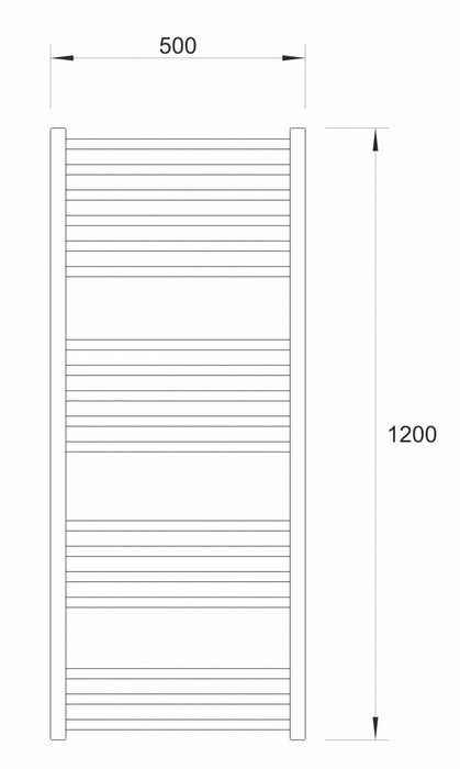 Sušač WARME SAAR 500x1200 hrom (WA-S-50120CR) Sušači peškira Warme WA-S-50120CR Madras doo Beograd