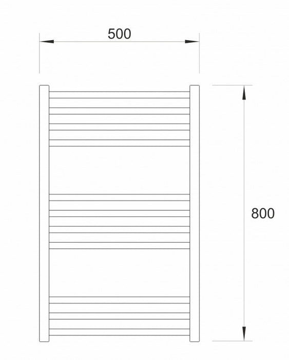 Sušač WARME SAAR 500x800 hrom (WA-S-5080CR) Sušači peškira Warme WA-S-5080CR Madras doo Beograd