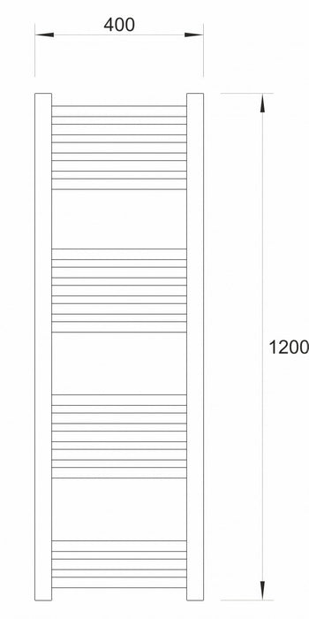 Sušač WARME WERRA 400x1200 hrom (WA-W-40120CR) Sušači peškira Warme WA-W-40120CR Madras doo Beograd