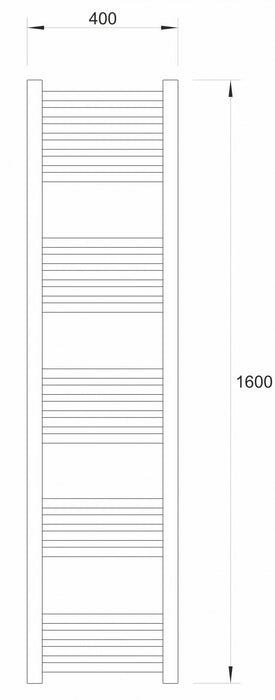 Sušač WARME WERRA 400x1600 hrom (WA-W-40160CR) Sušači peškira Warme WA-W-40160CR Madras doo Beograd