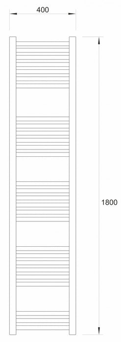 Sušač WARME WERRA 400x1800 hrom (WA-W-40180CR) Sušači peškira Warme WA-W-40180CR Madras doo Beograd