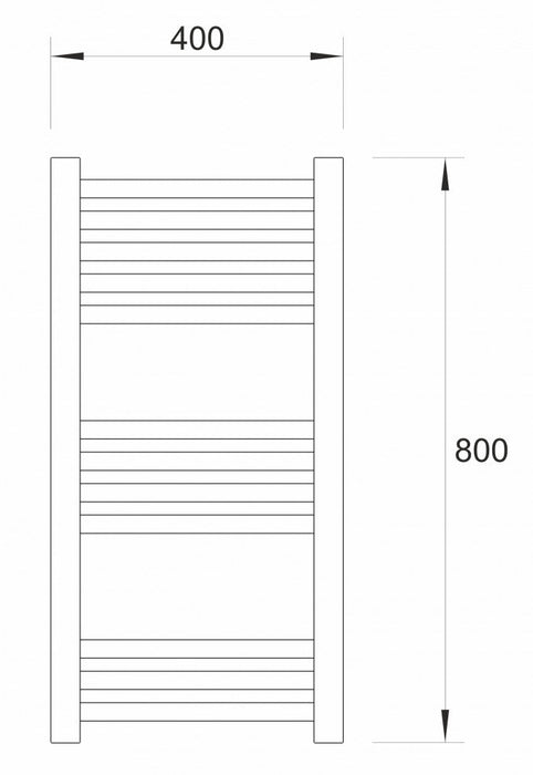 Sušač WARME WERRA 400x800 beli (WA-W-4080W) Sušači peškira Warme WA-W-4080W Madras doo Beograd