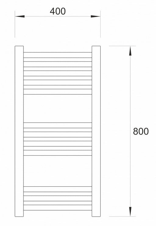 Sušač WARME WERRA 400x800 hrom (WA-W-4080CR) Sušači peškira Warme WA-W-4080CR Madras doo Beograd