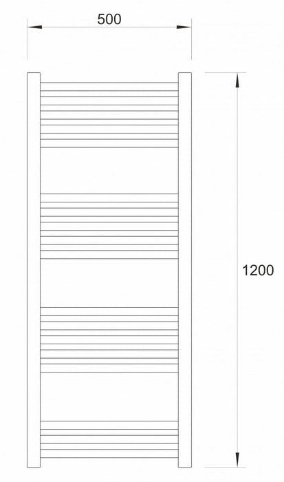 Sušač WARME WERRA 500x1200 hrom (WA-W-50120CR) Sušači peškira Warme WA-W-50120CR Madras doo Beograd