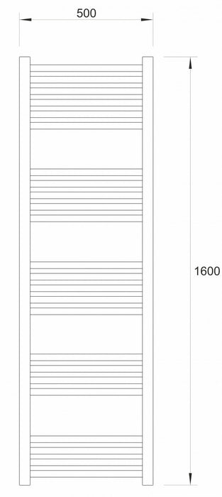 Sušač WARME WERRA 500x1600 beli (WA-W-50160W) Sušači peškira Warme WA-W-50160W Madras doo Beograd