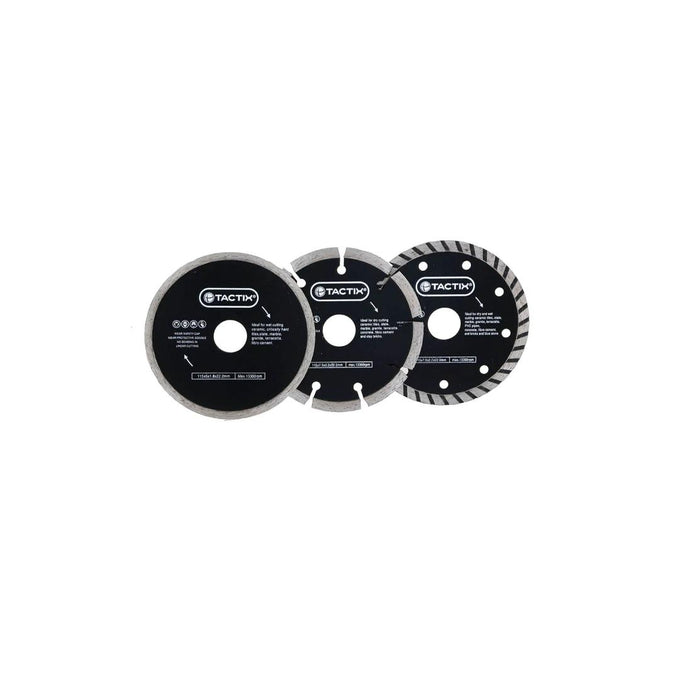 TACTIX Dijamantske ploče 115mm set 3 kom TX425573 Tactix Madras doo Beograd
