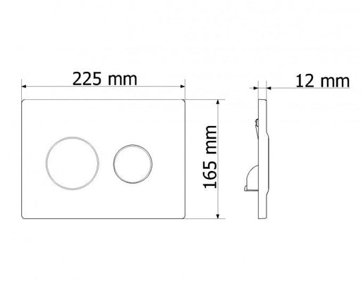 Taster VISAM OLIMPOS mat crni (230-017) Tasteri za ugradne vodokotliće Visam 230-017 Madras doo Beograd