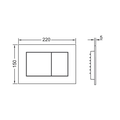 TECE Now tipka hrom sjaj 9240401 Tasteri za ugradne vodokotliće Tece Madras doo Beograd
