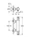 Termostatska baterija za tuš kabinu GROHE GRT800 34558000 Termostatske baterije Grohe Madras doo Beograd