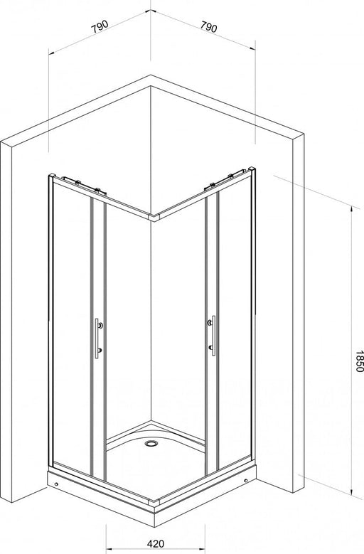 Tuš kabina kvadratna 80x80cm - JA 5180 (JA 5180) Tuš kabine Minotti JA 5180 Madras doo Beograd