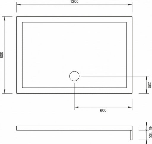 Tuš kadica CONCEPT 1200x800 sa demontažnom maskom (C-09-P12080) Tuš kade Concept C-09-P12080 Madras doo Beograd