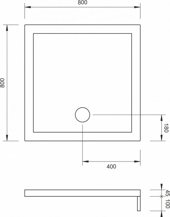 Tuš kadica CONCEPT 800x800 sa demontažnom maskom (C-09-K8080) Tuš kade Concept C-09-K8080 Madras doo Beograd