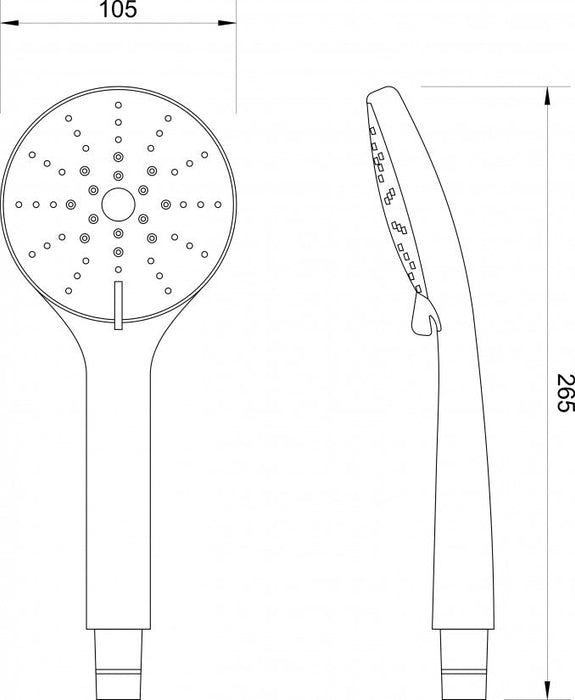 Tuš ručica CONCEPT sa 3 funkcije C-05-5203.2 (C-05-5203.2) Tuš ručice Concept C-05-5203.2 Madras doo Beograd