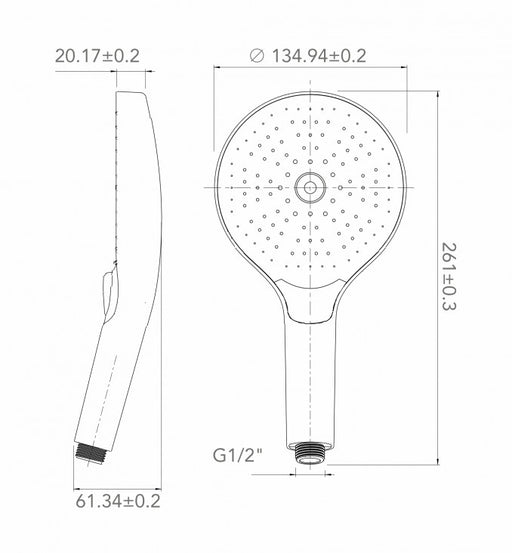 Tuš ručica COPEN 3F 132mm (C-05-5253) Tuš ručice Copen Madras doo Beograd