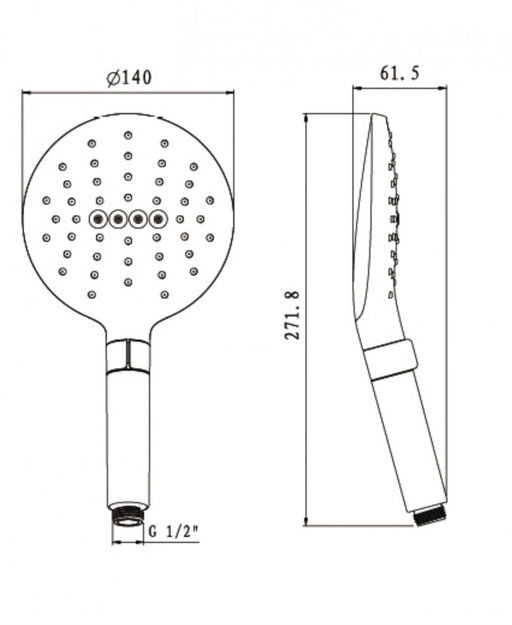 Tuš ručica COPEN 3F 140mm (C-05-5254) Tuš ručice Copen Madras doo Beograd