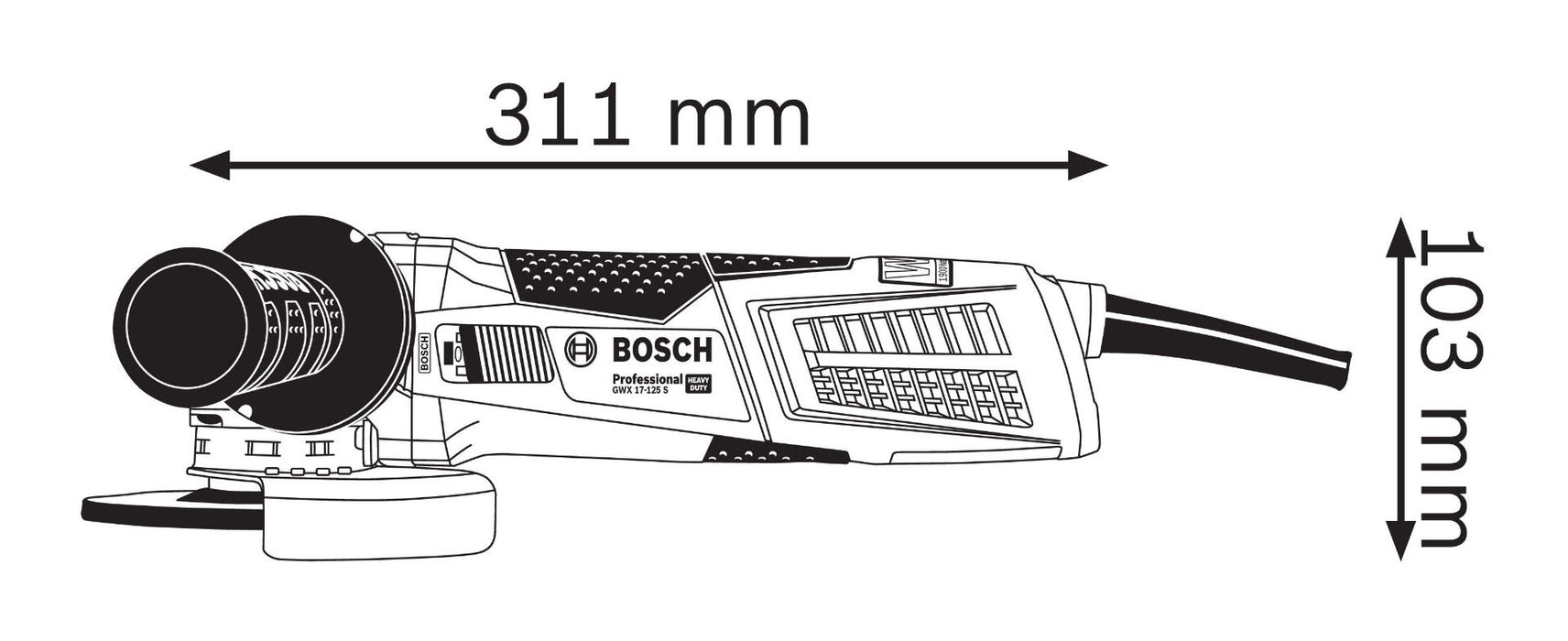 Ugaona brusilica mala Bosch GWX 17-125 S; 1.700W; X-LOCK; 125mm (06017C4002) Mala ugaona brusilica X Lock BOSCH BOSCH-06017C4002 Madras doo Beograd