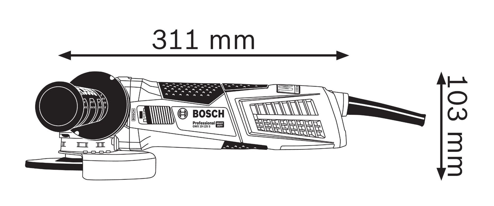 Ugaona brusilica mala Bosch GWX 19-125 S; 1.900W; X-LOCK; 125mm (06017C8002) Mala ugaona brusilica X Lock BOSCH BOSCH-06017C8002 Madras doo Beograd