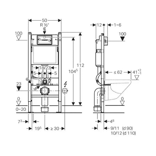 Ugradni vodokotlić Geberit DUOFIX BASIC (111.153.00.1) Ugradni vodokotlići GEBERIT Madras doo Beograd