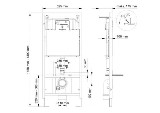 Ugradni vodokotlić VISAM DUO FIX (112-001) Ugradni vodokotlići Visam 112-001 Madras doo Beograd