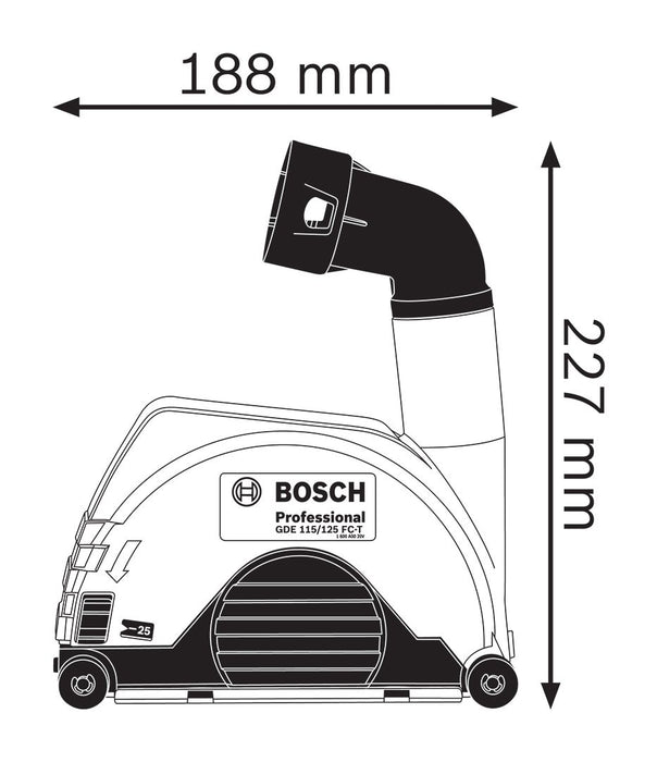 Usisni štitnik Bosch GDE 115/125 FC-T za male brusilice (1600A003DK) Usisni štitnik BOSCH Madras doo Beograd