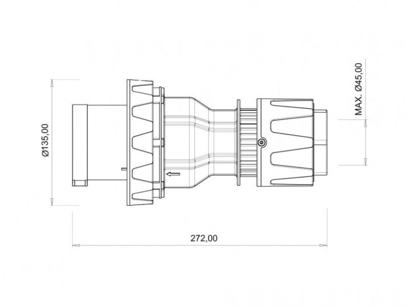 UTIKAČ UKO-UTO BEMIS IP67 125A 3P+E 400V BC1-6504-7011 Priključnice Madras doo Beograd Madras doo Beograd