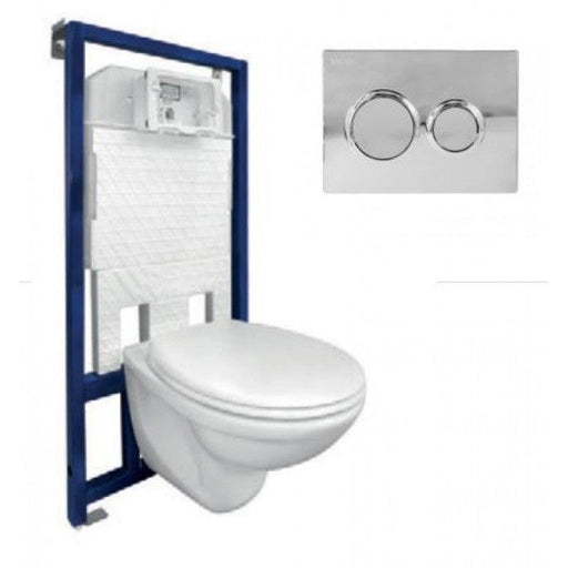 Visam ugradni vodokotlić+Visam Olimpos hrom taster+Jika PRO konzolna wc šolja+ Minotti soft close wc daska (112-001-SET24) WC setovi ( Ugradni vodokotlići + konzolne WC šolje) Visam Madras doo Beograd