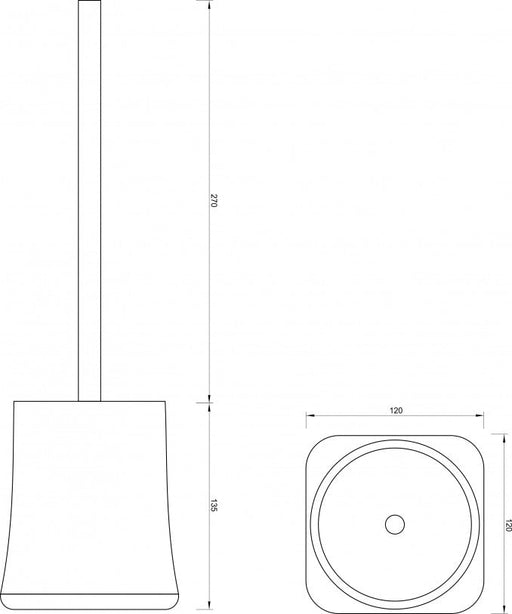 Wc četka CONCEPT crna mat (C-07-101-B) WC četke Concept C-07-101-B Madras doo Beograd