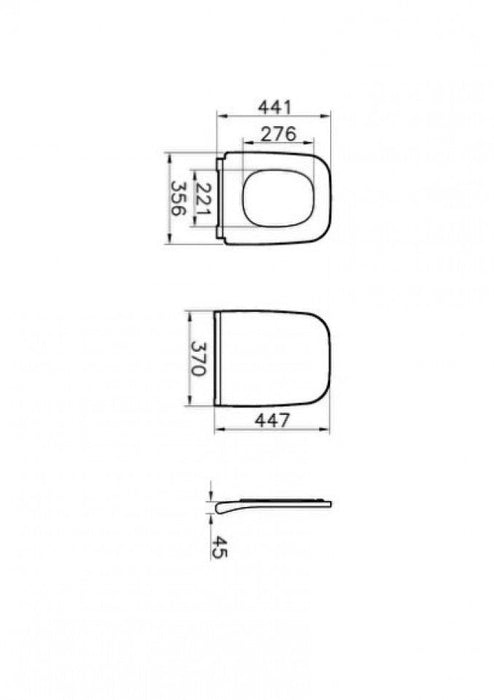 WC daska VITRA INTEGRA SQUARE duroplast soft close (191-003-009) WC daske Vitra 191-003-009 Madras doo Beograd