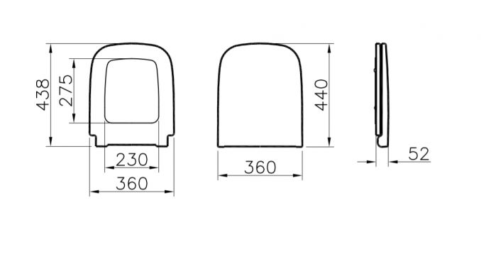 WC daska VITRA S20 nuvoplast soft close sa plastičnim šarkama (147-003-909) WC daske Vitra 147-003-909 Madras doo Beograd