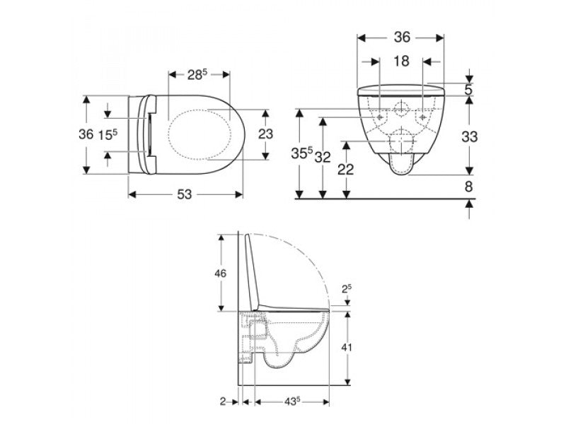 WC ŠOLJA GEBERIT SELNOVA SET 501.750.00.2 Konzolne wc šolje Geberit Madras doo Beograd
