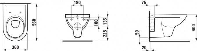 WC Šolja konzolna Laufen PRO (LA8209500000001) Konzolne wc šolje Laufen LA8209500000001 Madras doo Beograd