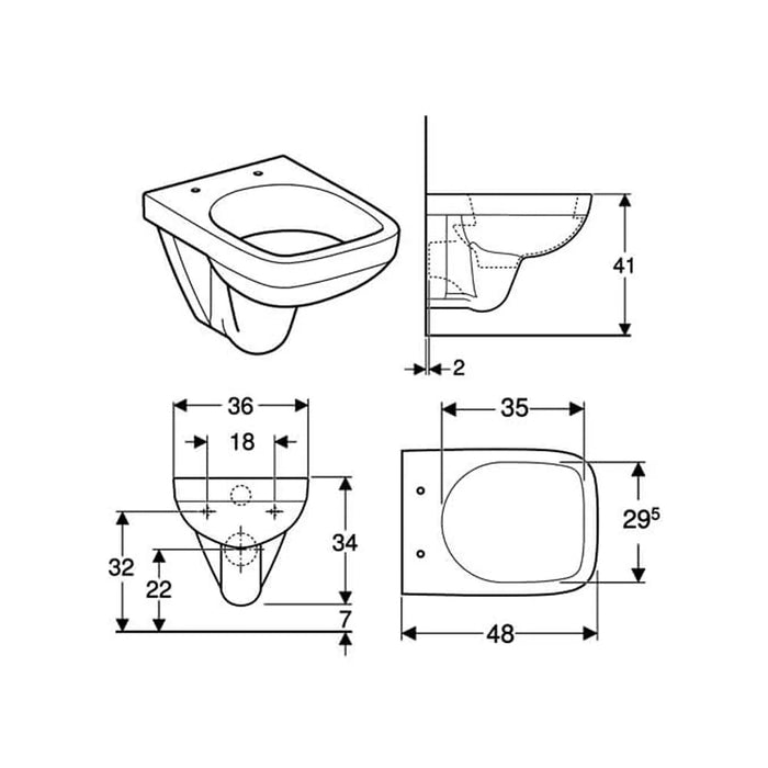 WC ŠOLJA SELNOVA COMPACT (KRATKA) KONZOLNA 501.504.00.7 GEBERIT WC šolje Geberit 501.504.00.7 Madras doo Beograd