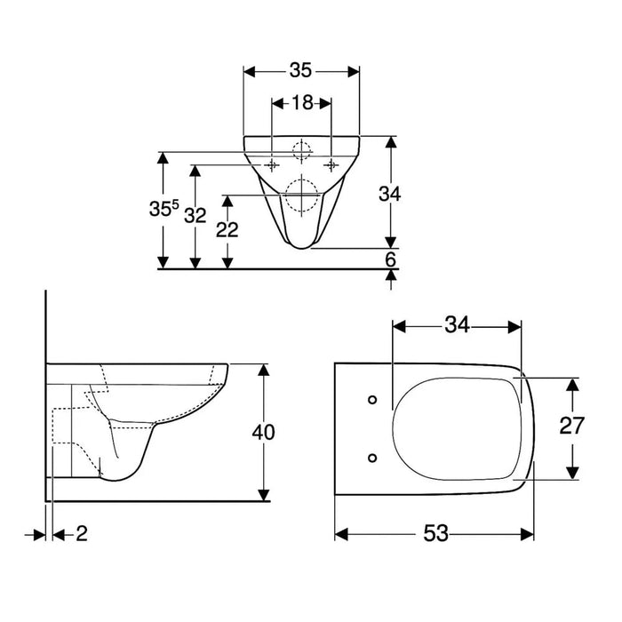 WC ŠOLJA SELNOVA SQUARE KONZOLNA 500.270.01.5 GEBERIT WC šolje Geberit Madras doo Beograd