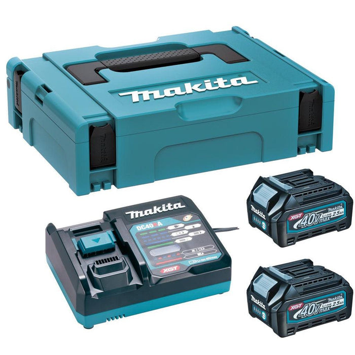 XGT set Makita 2x2,5Ah BL4025B 40V XGT baterije + DC40RA punjač - 191J81-6 Akumulator i punjač MAKITA 191J81-6 Madras doo Beograd